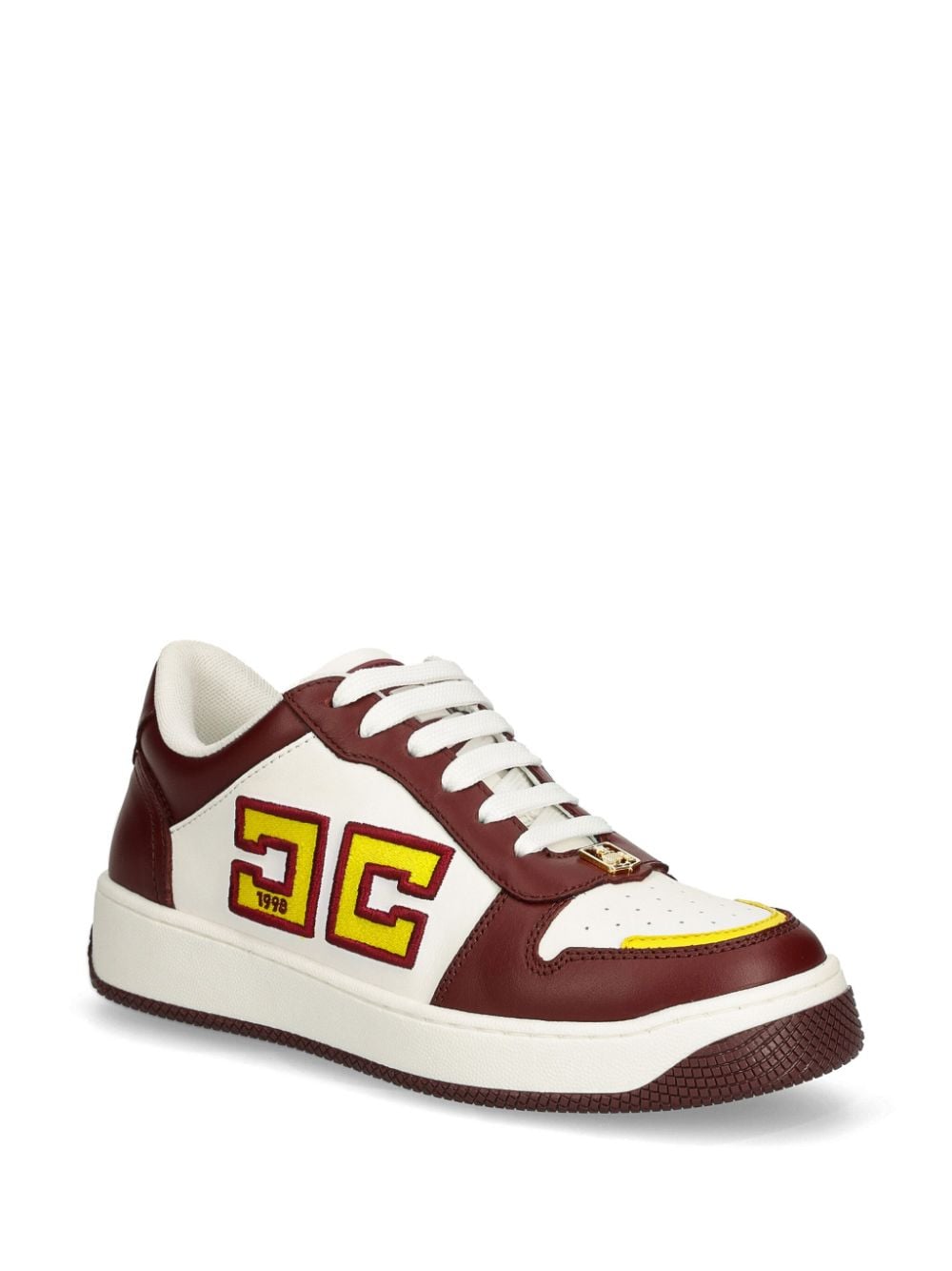 Elisabetta Franchi two-tone leather sneakers - Rood