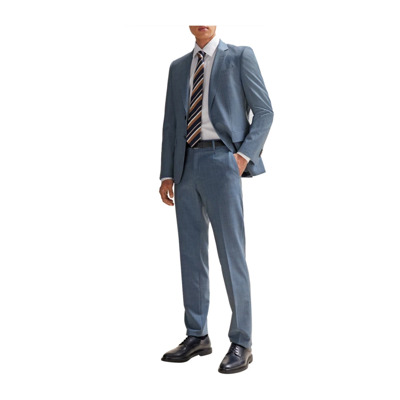 Essentiële Slim Fit Tweedelig Pak Hugo Boss , Blue , Heren