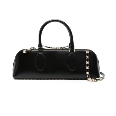 Exclusieve handtas met platinum-finish studs Valentino Garavani , Black , Dames