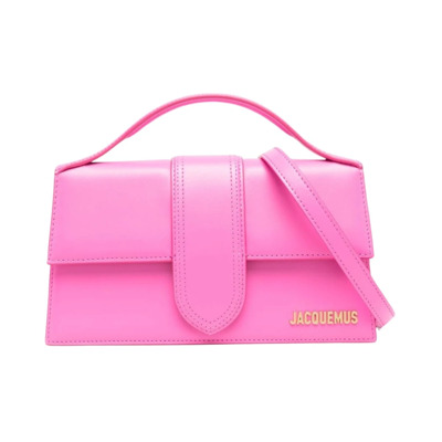 Fluorescerende Roze Leren Crossbody Tas Jacquemus , Pink , Dames