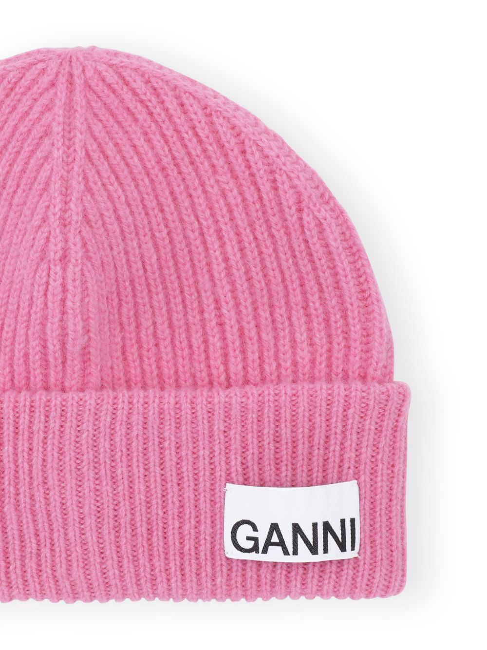 GANNI Muts met logopatch - Roze