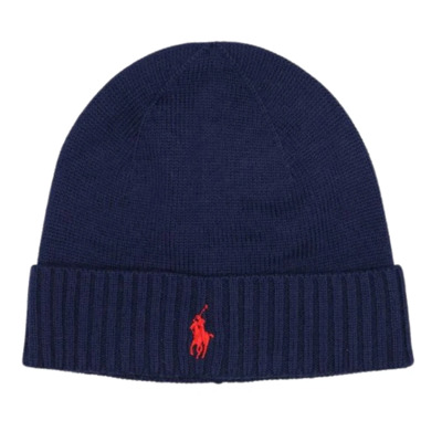 Gebreide Winter Beanie Muts Ralph Lauren , Blue , Heren