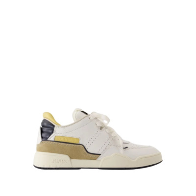 Gele Leren Sneakers met Verborgen Sleehak Isabel Marant , Multicolor , Dames