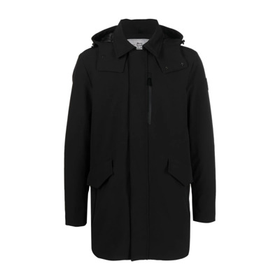 Gewatteerde jas met capuchon Woolrich , Black , Heren