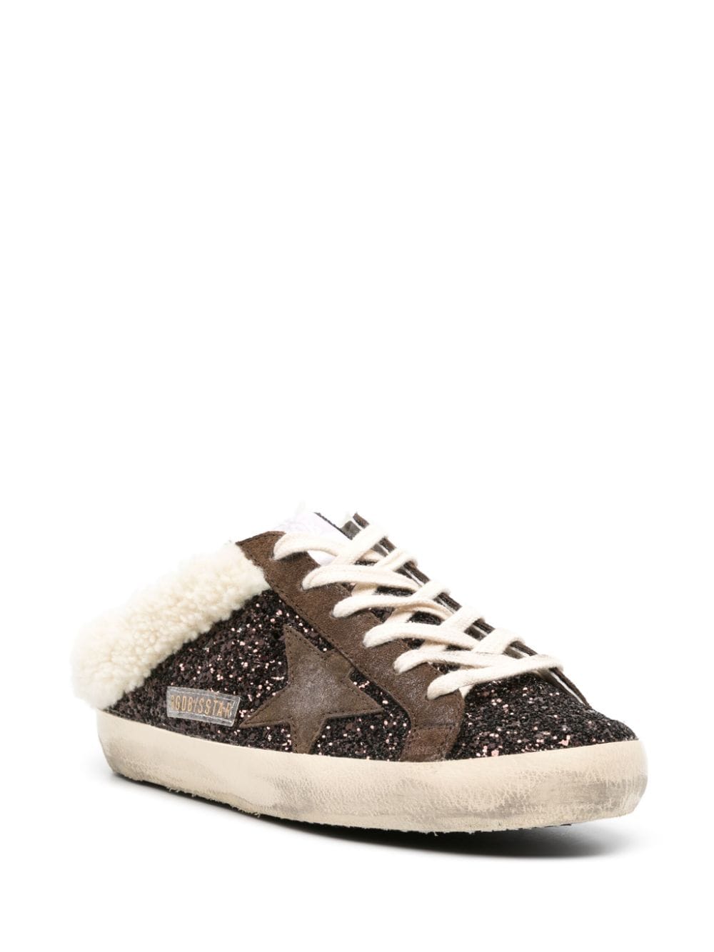 Golden Goose Super-Star sneakers met glitter - Bruin