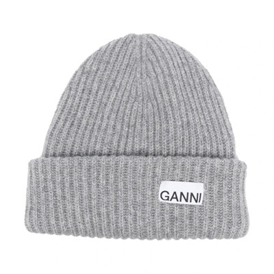 Grijze Stijlvolle Hoeden Ganni , Gray , Dames