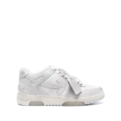 Grijze Suède Sneakers met Handtekeningdetails Off White , White , Heren