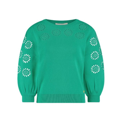 Groene Envy Pullover met Ballonmouwen Fabienne Chapot , Green , Dames