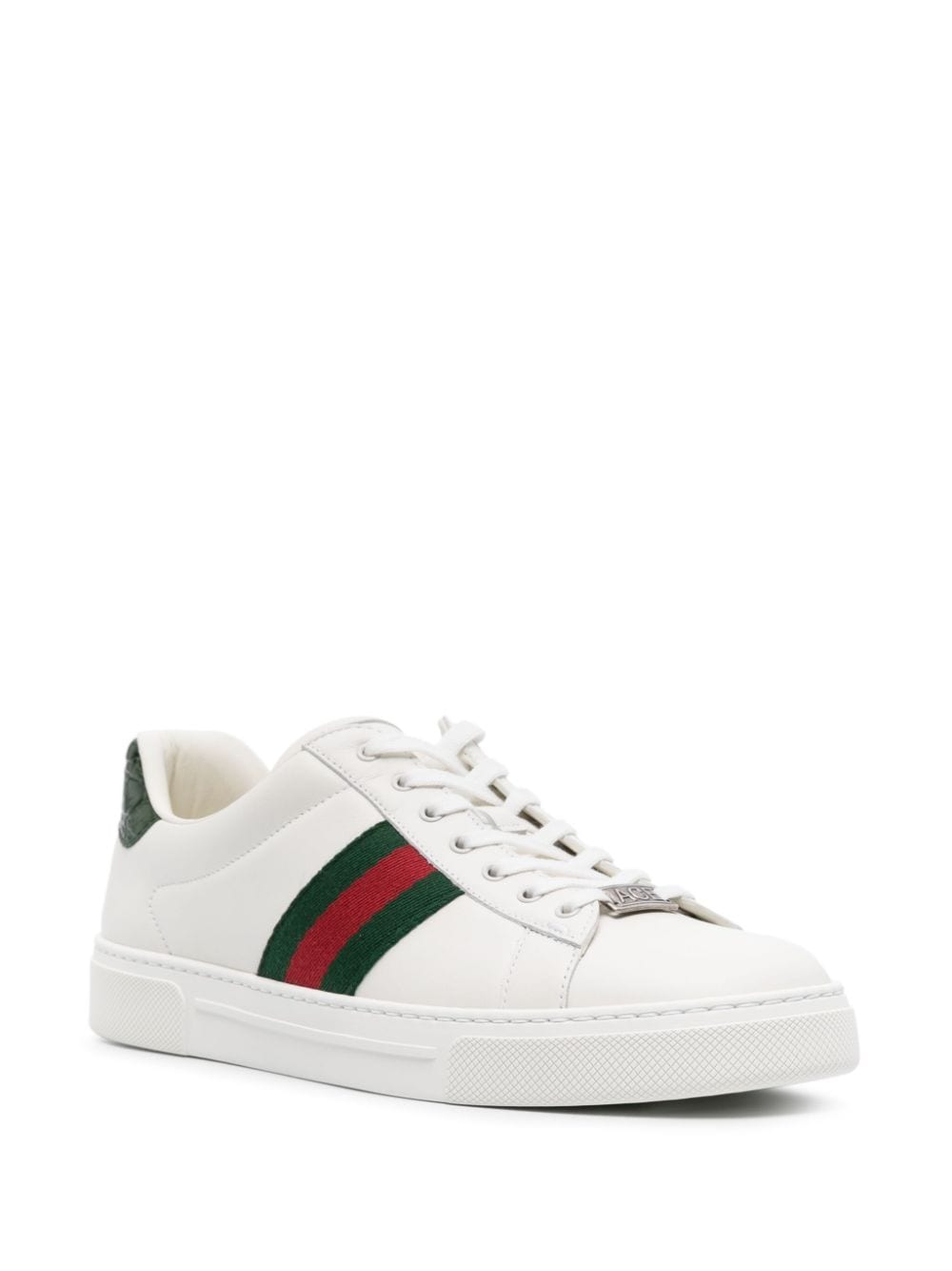 Gucci Ace leren sneakers met web-streep - Wit