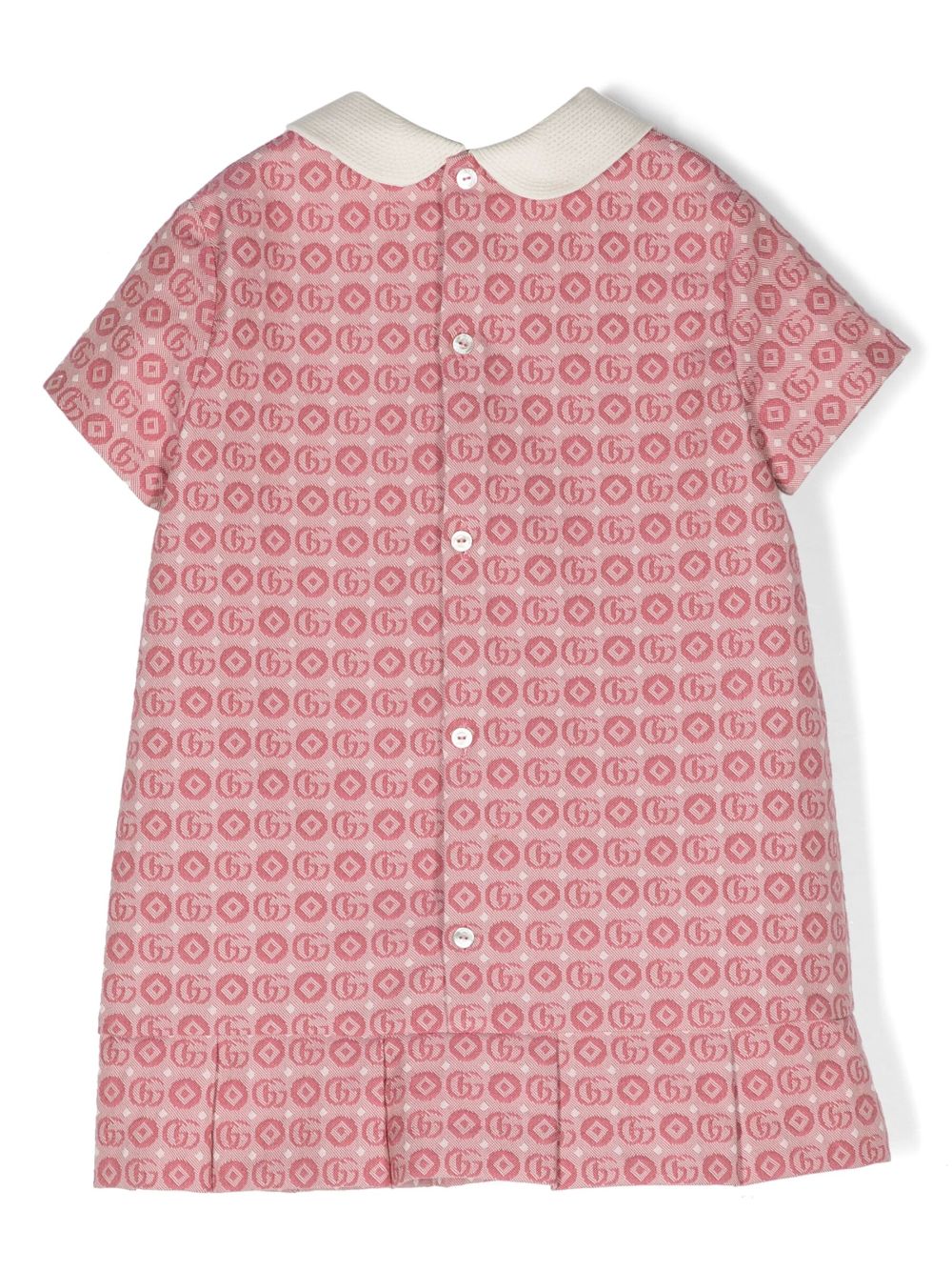 Gucci Kids Jurk met GG-logo jacquard - Roze