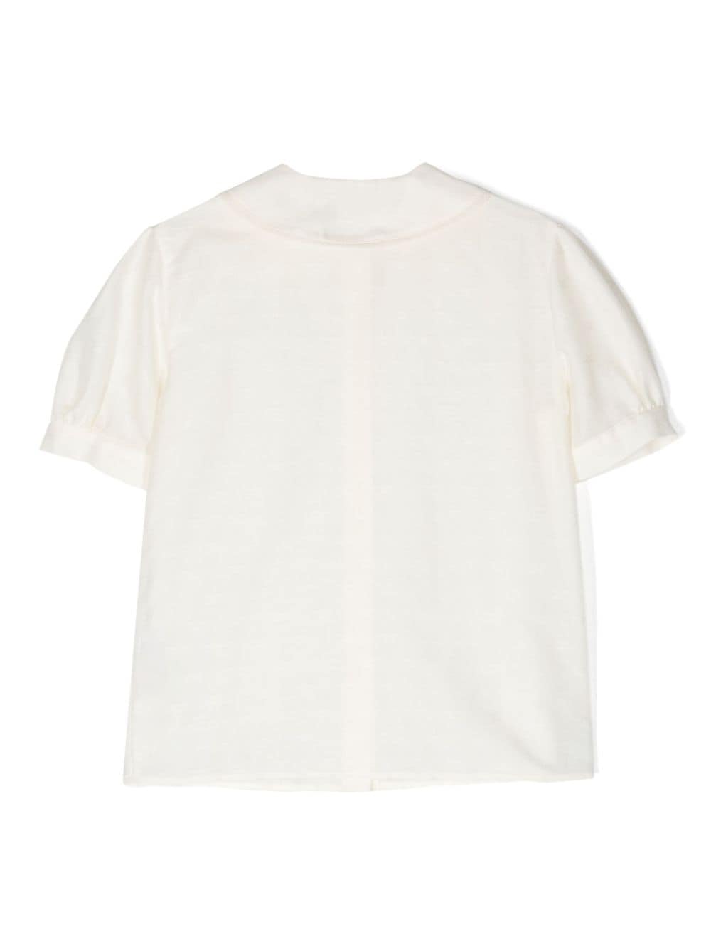 Gucci Kids Katoenen shirt met geborduurde ster - Beige