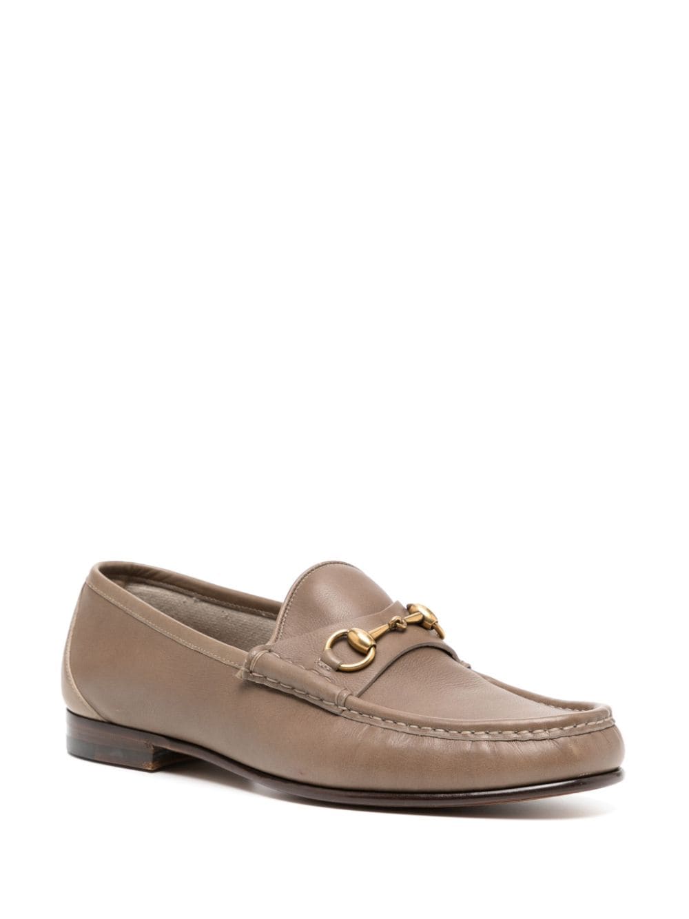 Gucci Loafers met horsebitdetail - Bruin