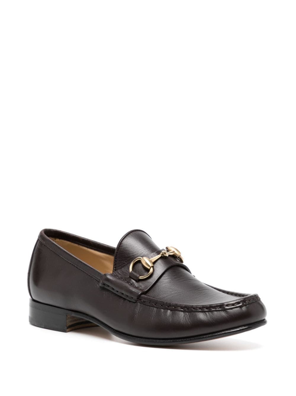 Gucci Loafers met horsebitdetail - Bruin