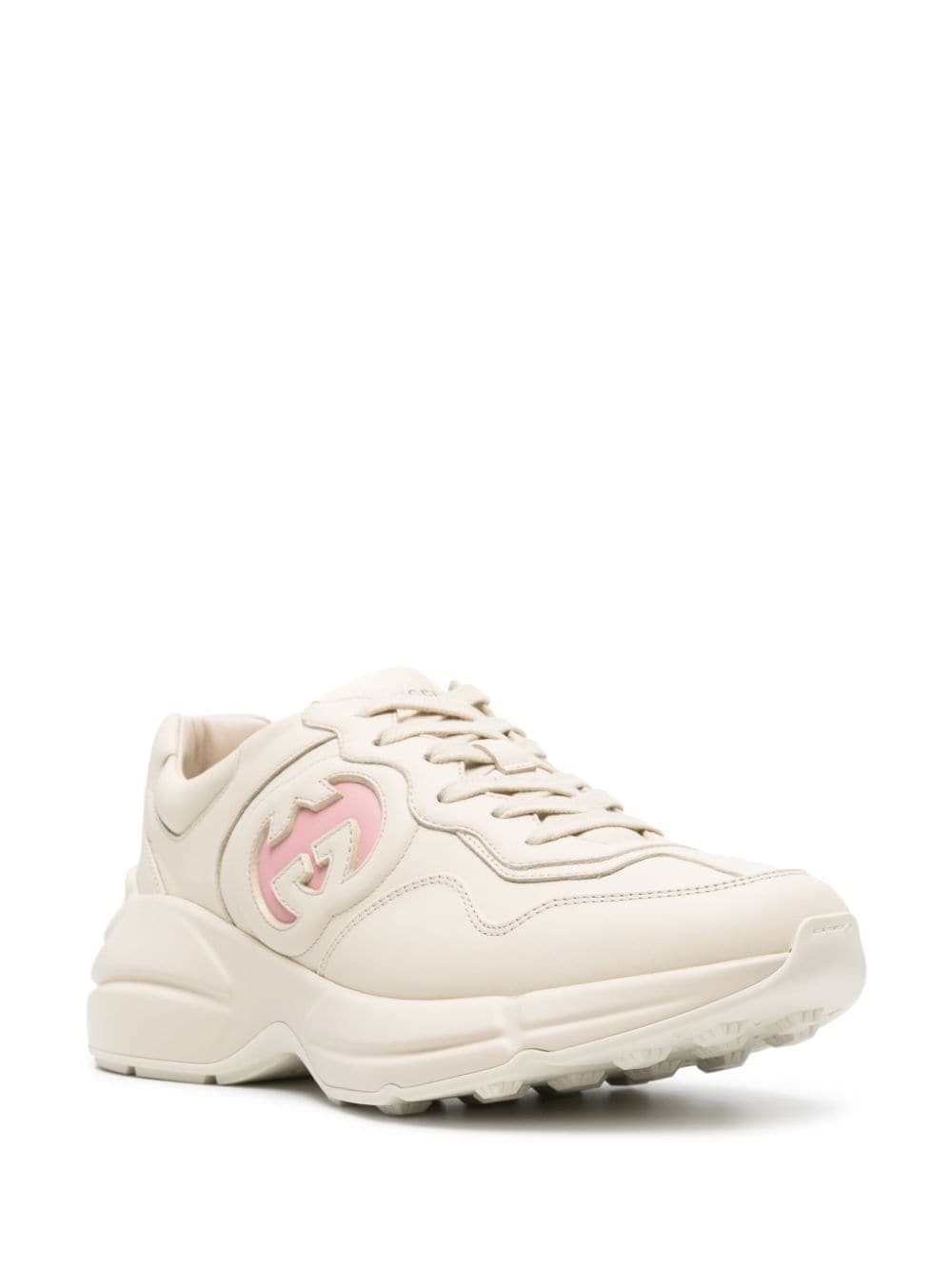 Gucci Rhyton leren sneakers - Beige