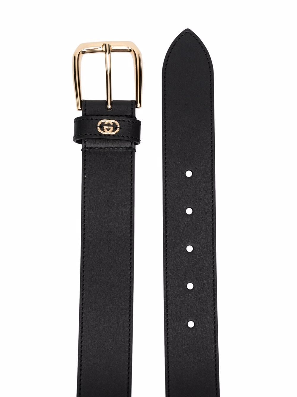 Gucci Riem met GG logo - Zwart