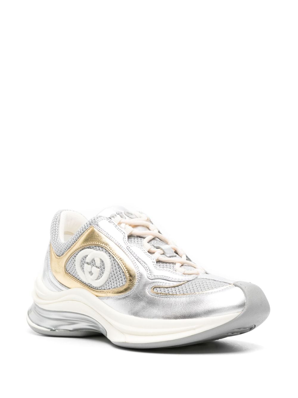 Gucci Runner sneakers met GG logo - Zilver