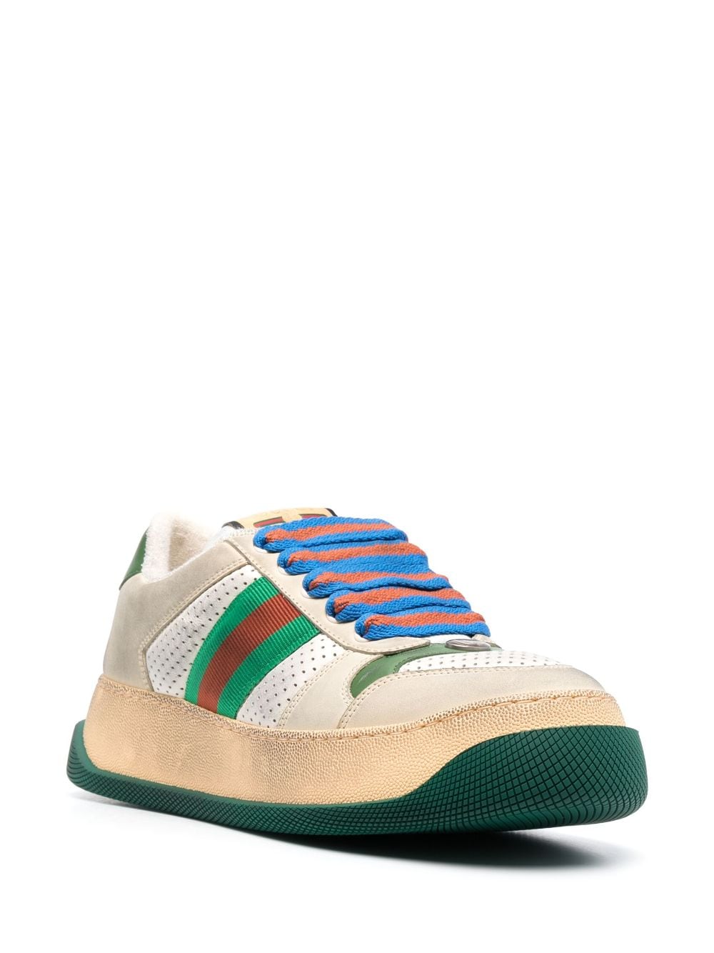 Gucci Screener leren sneakers - Beige