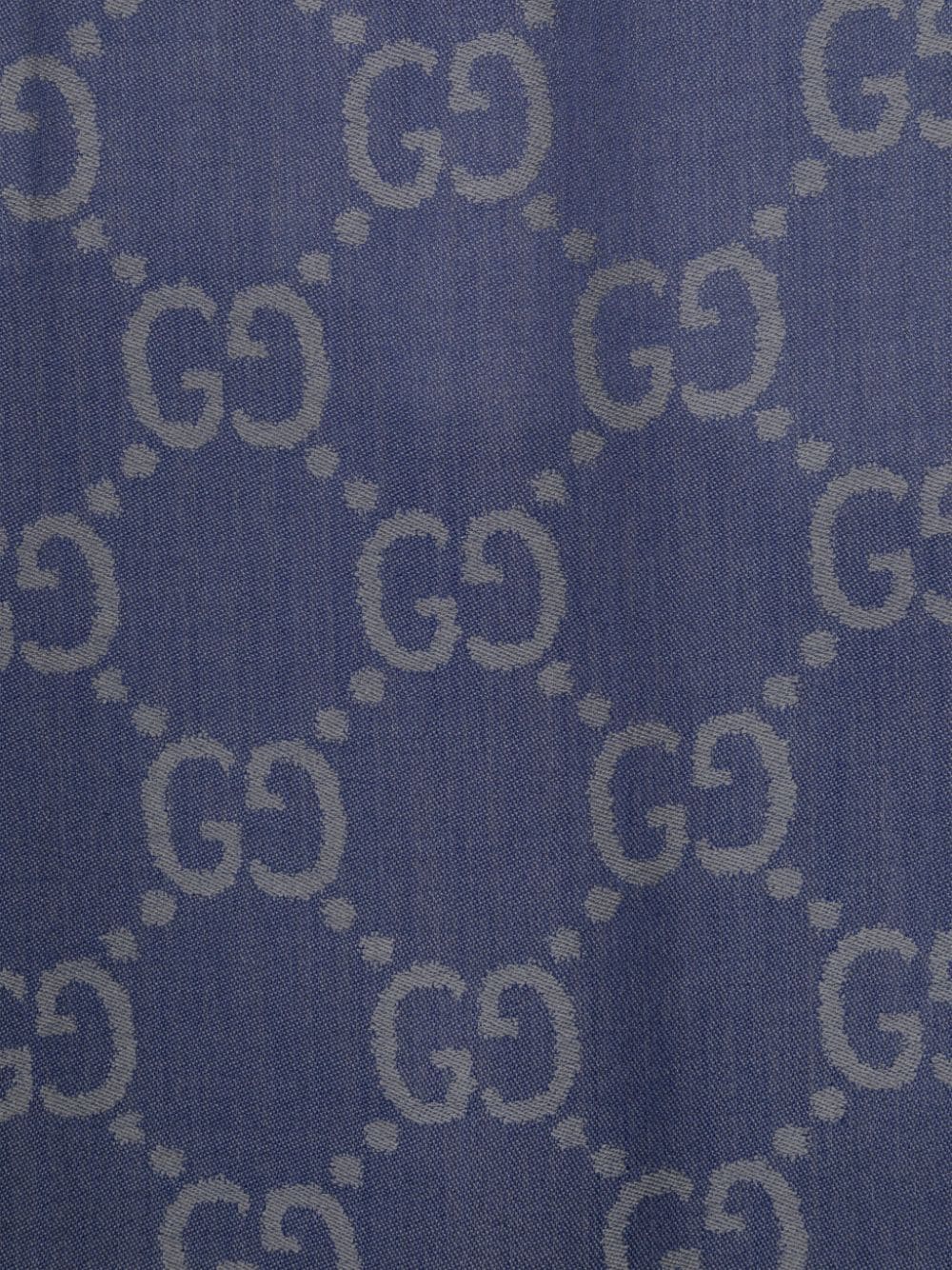 Gucci Sjaal met GG-logoprint - Blauw