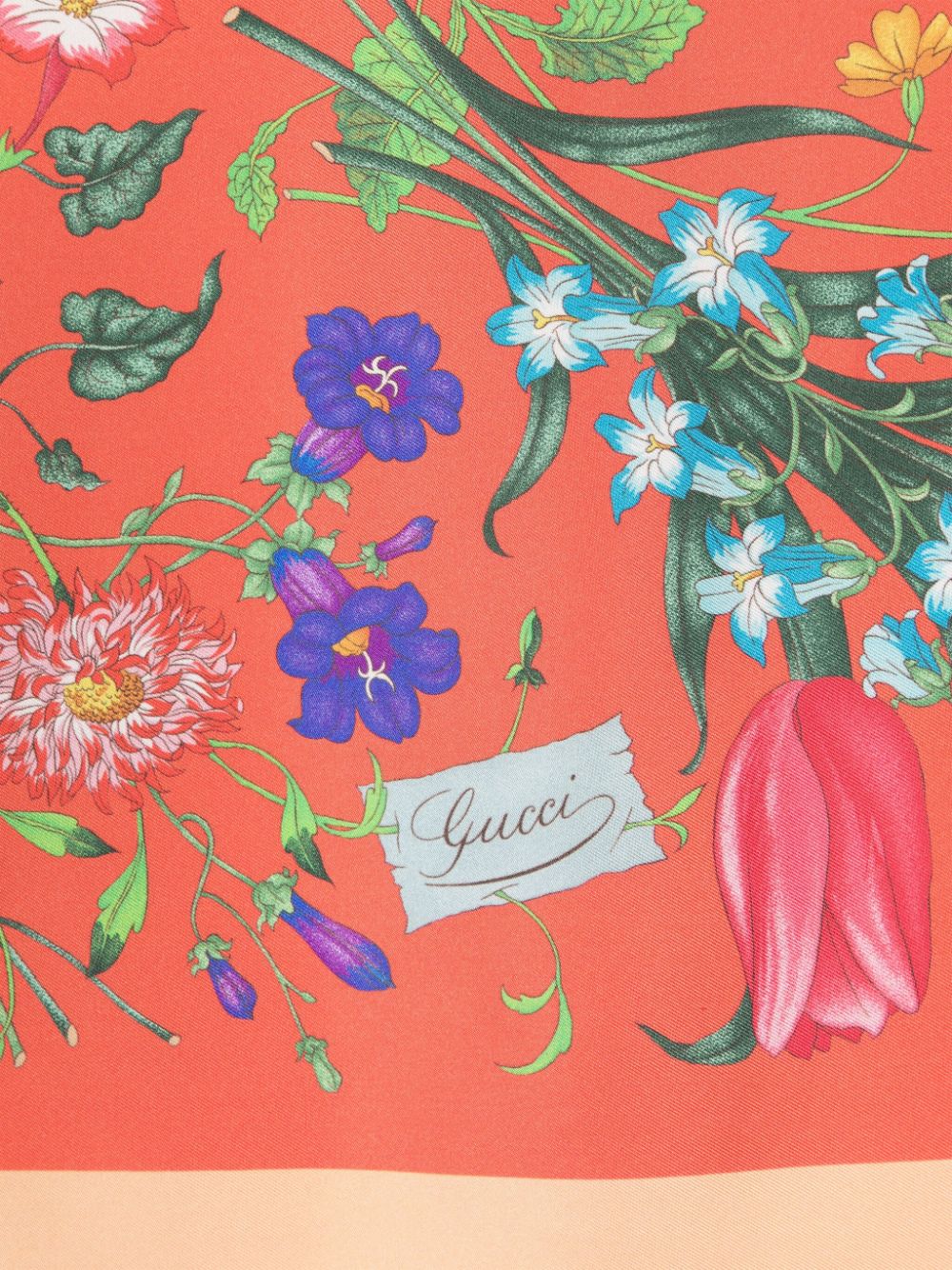 Gucci Sjaal met bloemenprint - Oranje