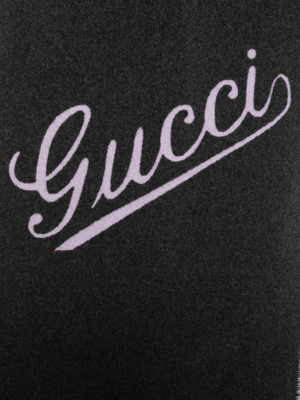 Gucci Sjaal met intarsia logo - Grijs