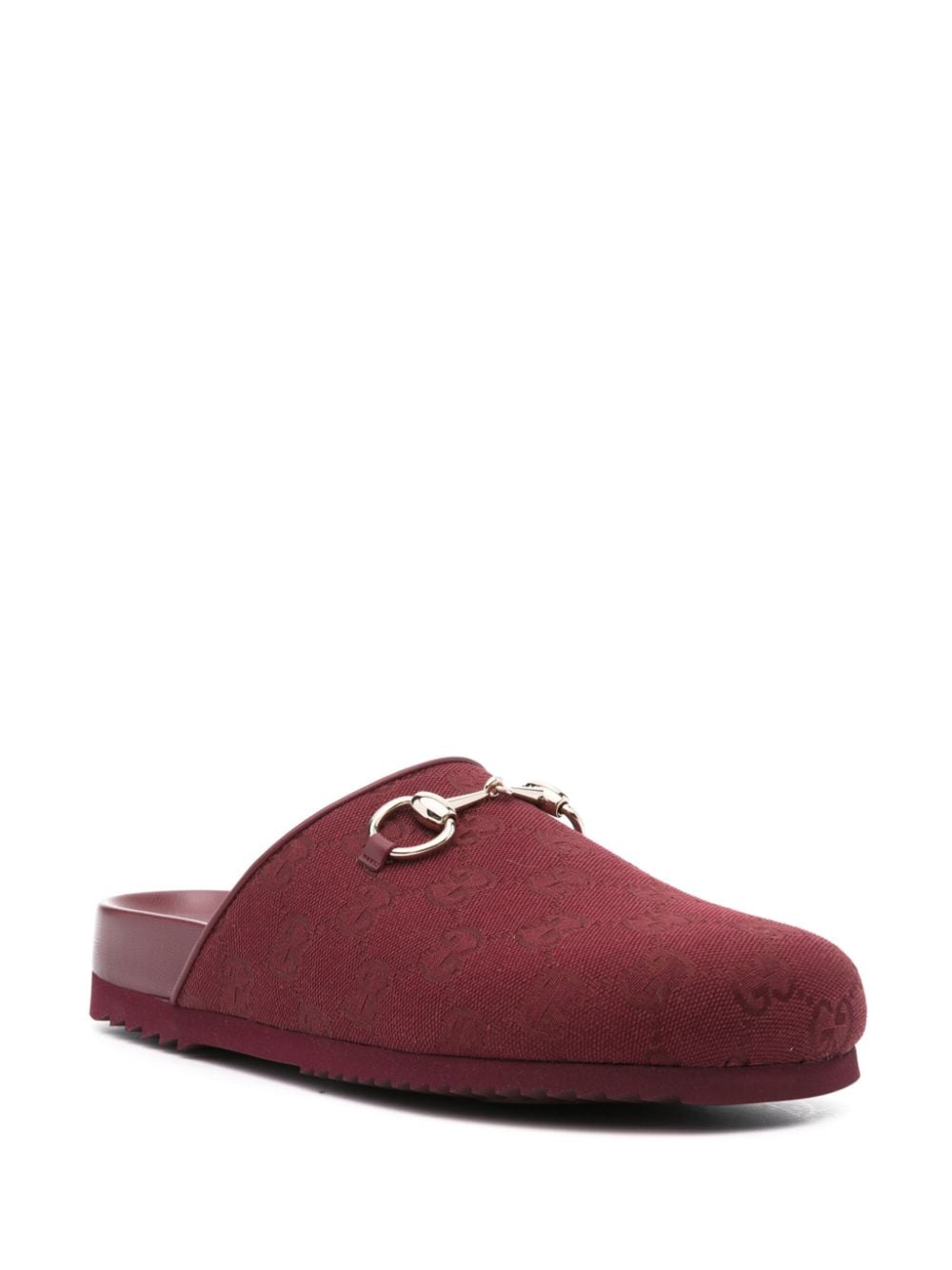 Gucci Slippers met horsebit detail - Rood