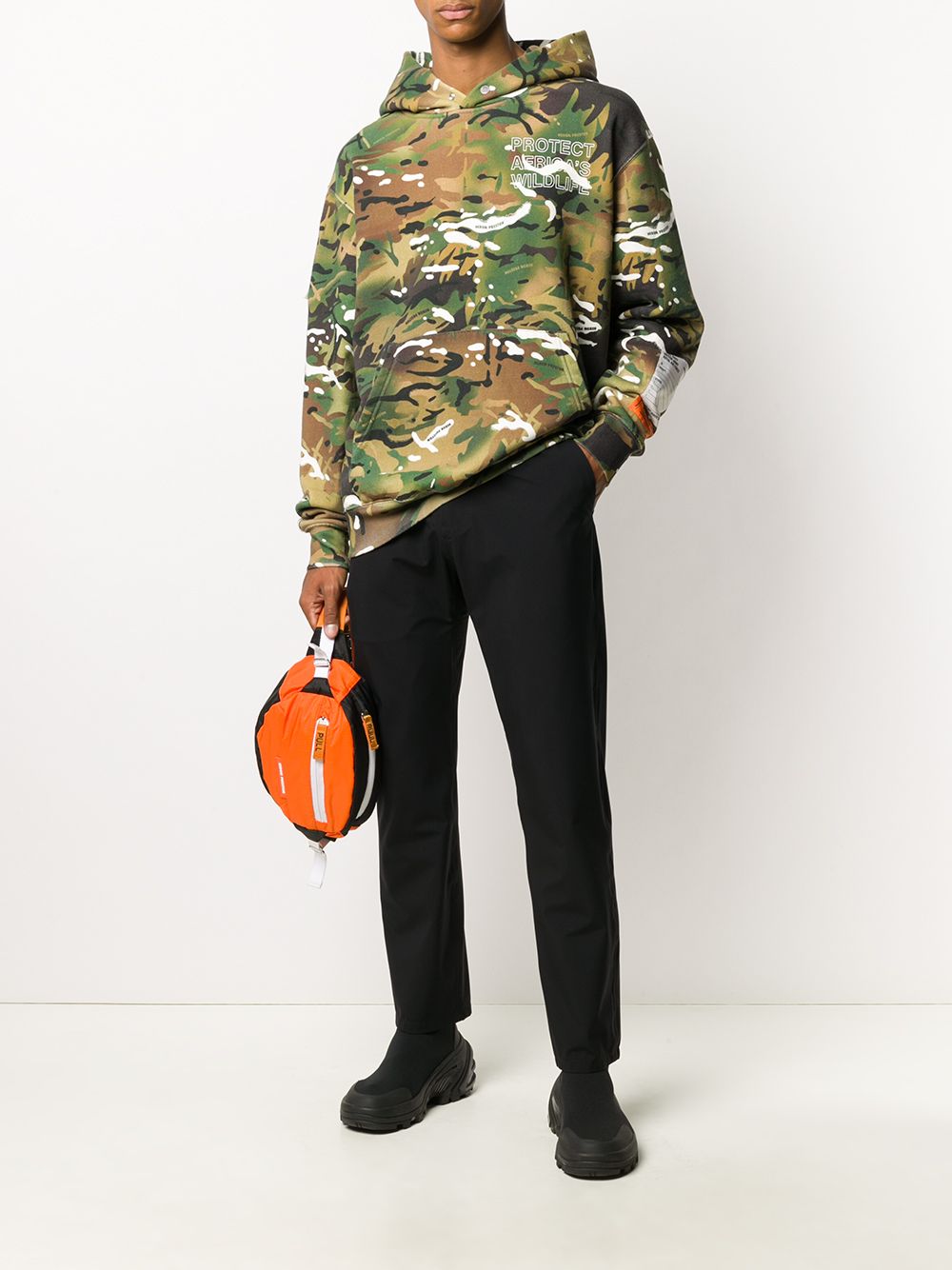 Heron Preston Hoodie met camouflageprint - Groen