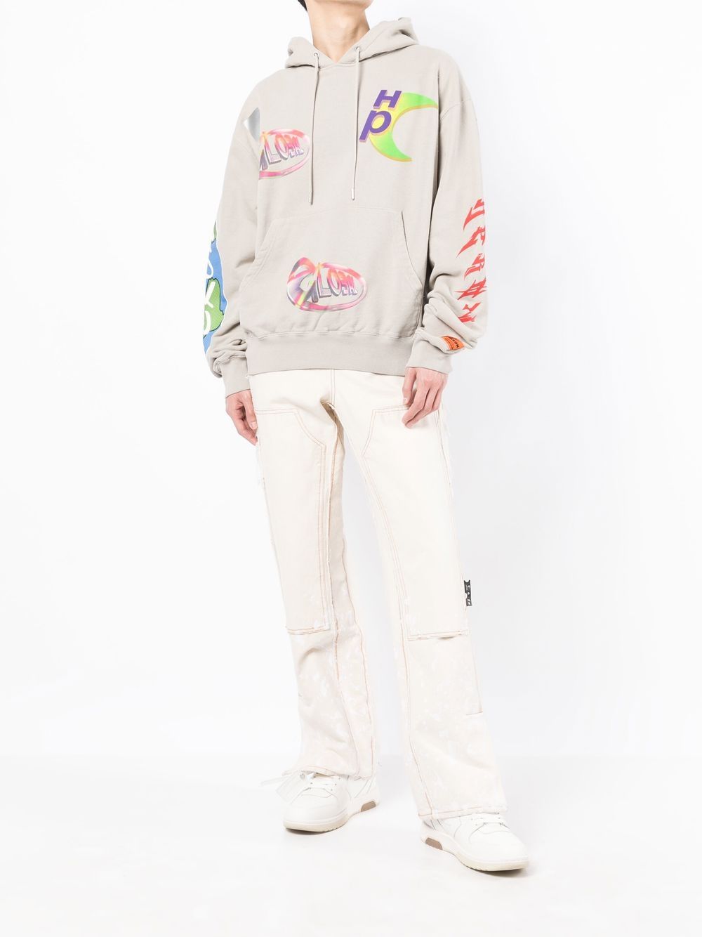 Heron Preston Hoodie met logoprint - Grijs