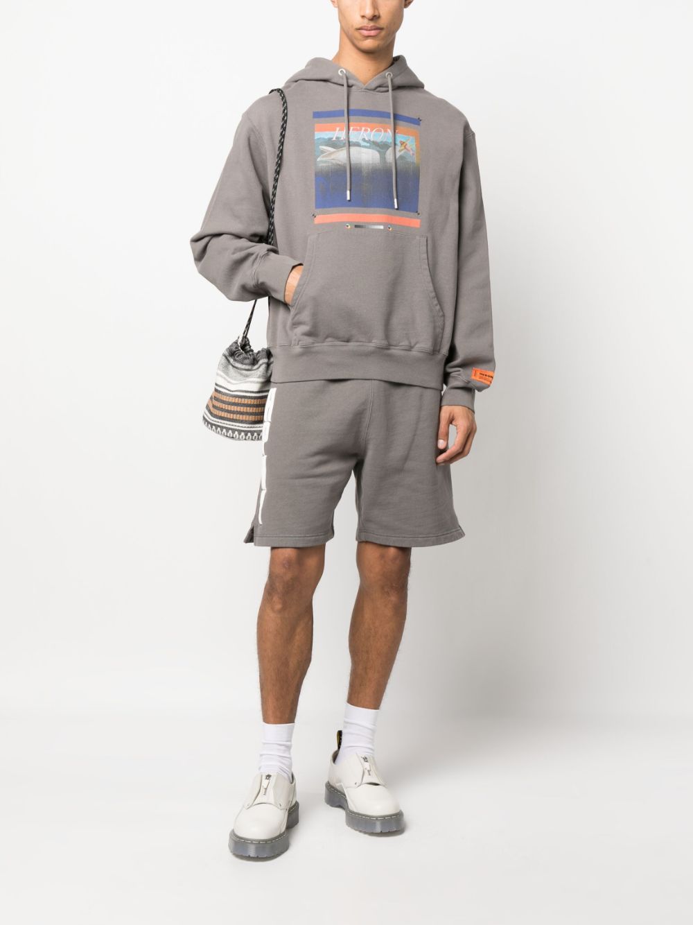 Heron Preston Hoodie met print - Grijs