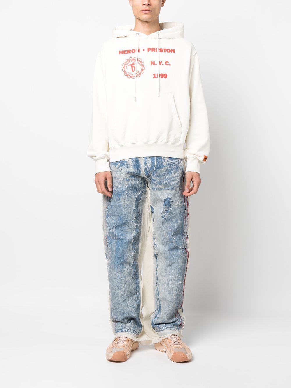 Heron Preston Hoodie met print - Wit