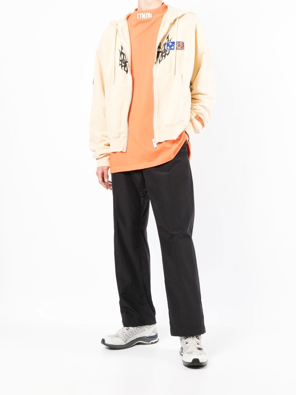 Heron Preston Hoodie met rits - Beige