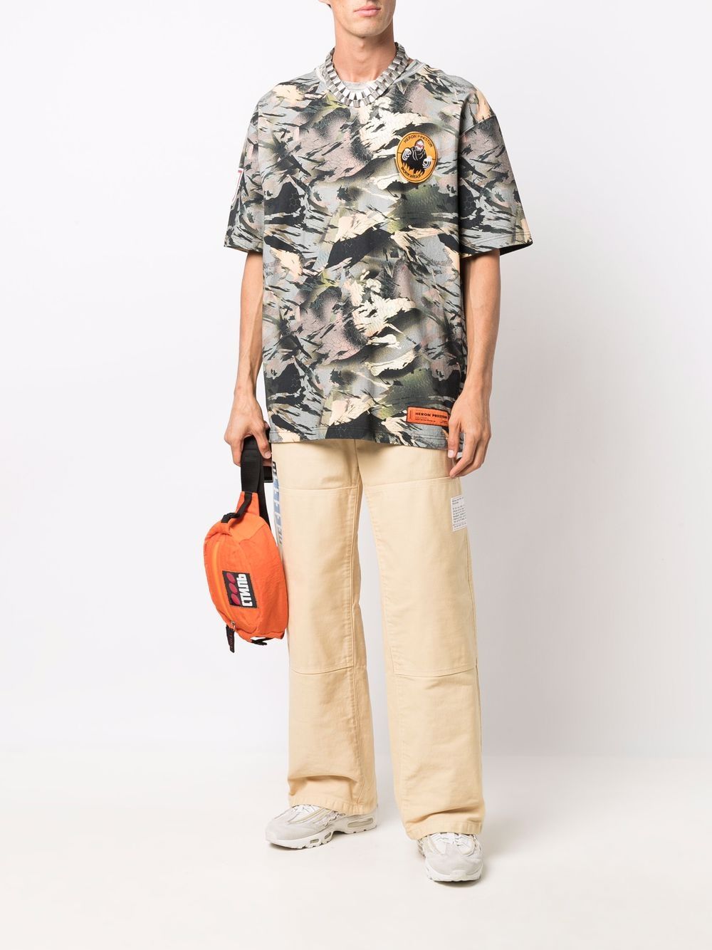 Heron Preston T-shirt met camouflageprint - Groen