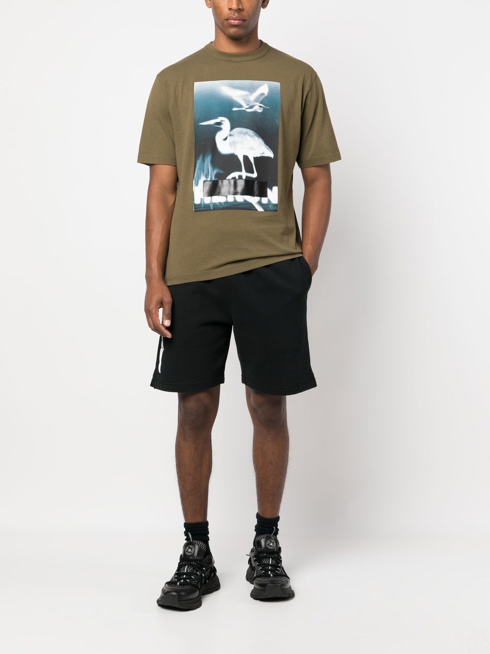 Heron Preston T-shirt met grafische print - Groen