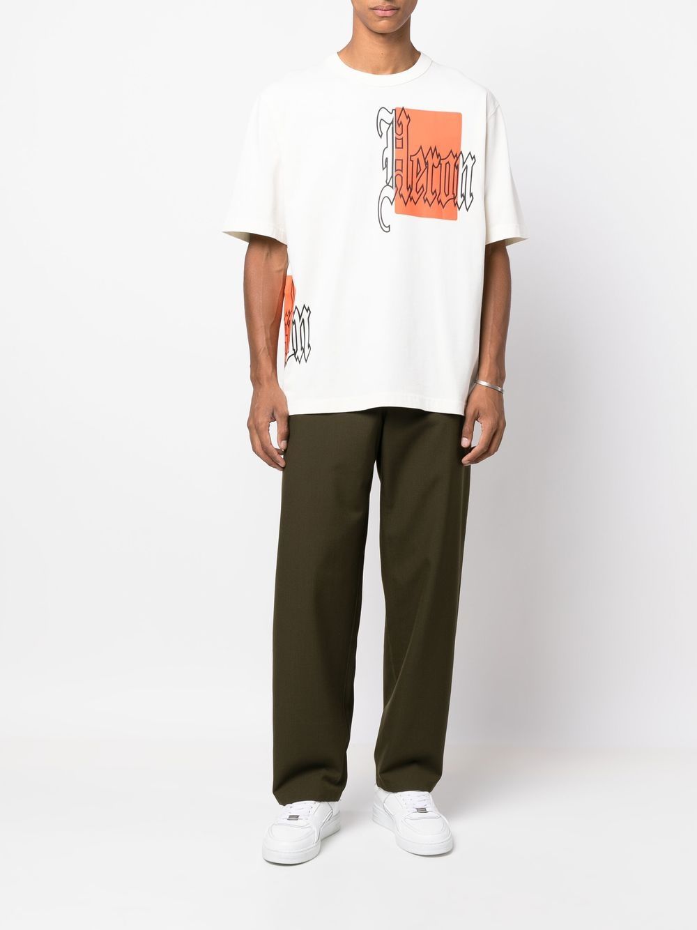 Heron Preston T-shirt met logoprint - Beige