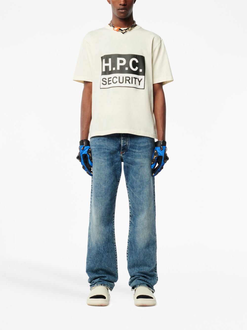 Heron Preston T-shirt met logoprint - Beige