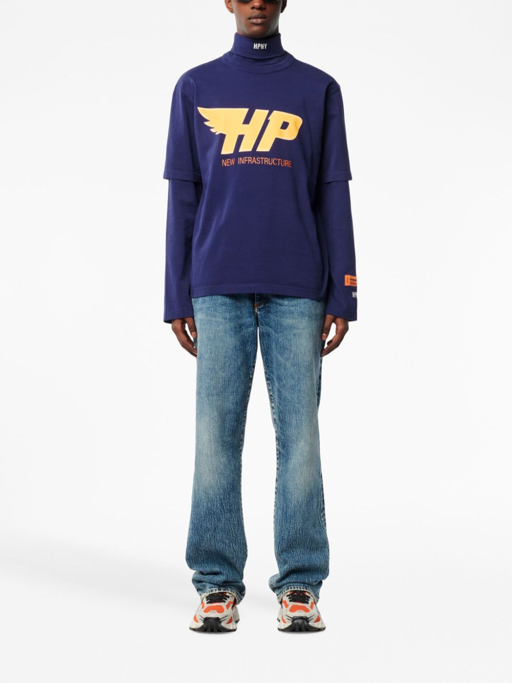 Heron Preston T-shirt met logoprint - Blauw