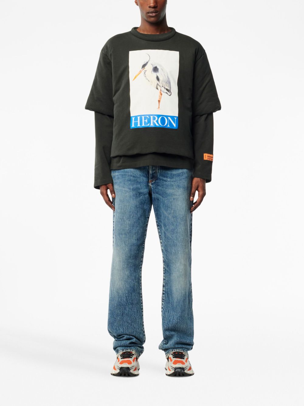 Heron Preston T-shirt met logoprint en patroon - Zwart