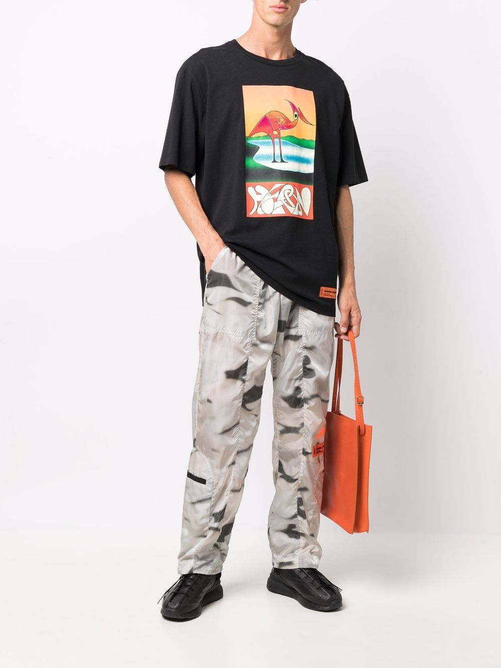 Heron Preston T-shirt met print - Zwart