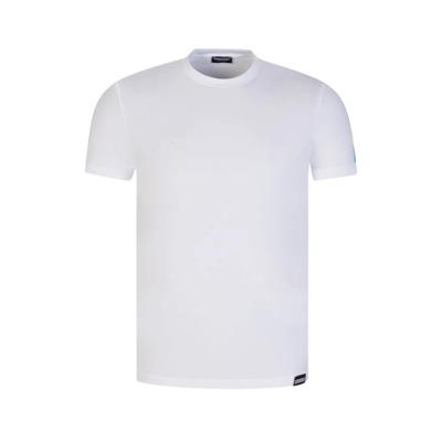 Icon T-Shirt voor Heren - Wit/Blauw Dsquared2 , White , Heren