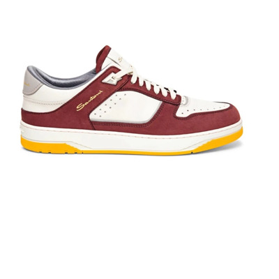 Italiaanse Leren Sneakers Santoni , Multicolor , Heren