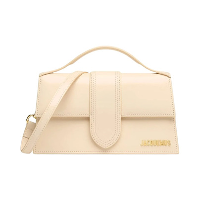 Ivoor Leren Handtas Verhoog Stijl Jacquemus , White , Dames