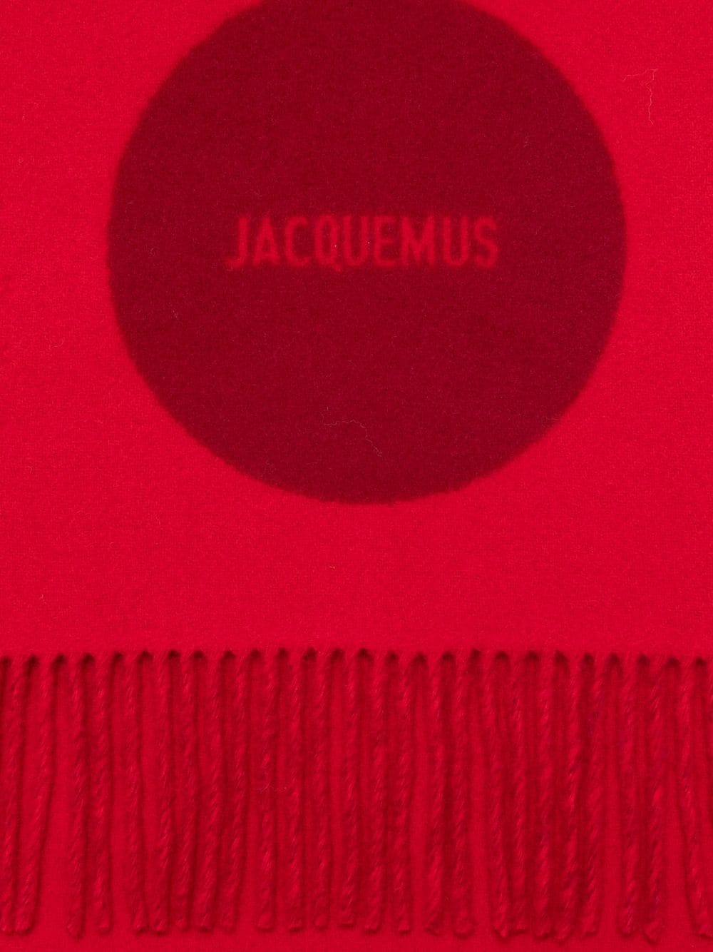 Jacquemus L'Echarpe Rond Carre sjaal - Rood