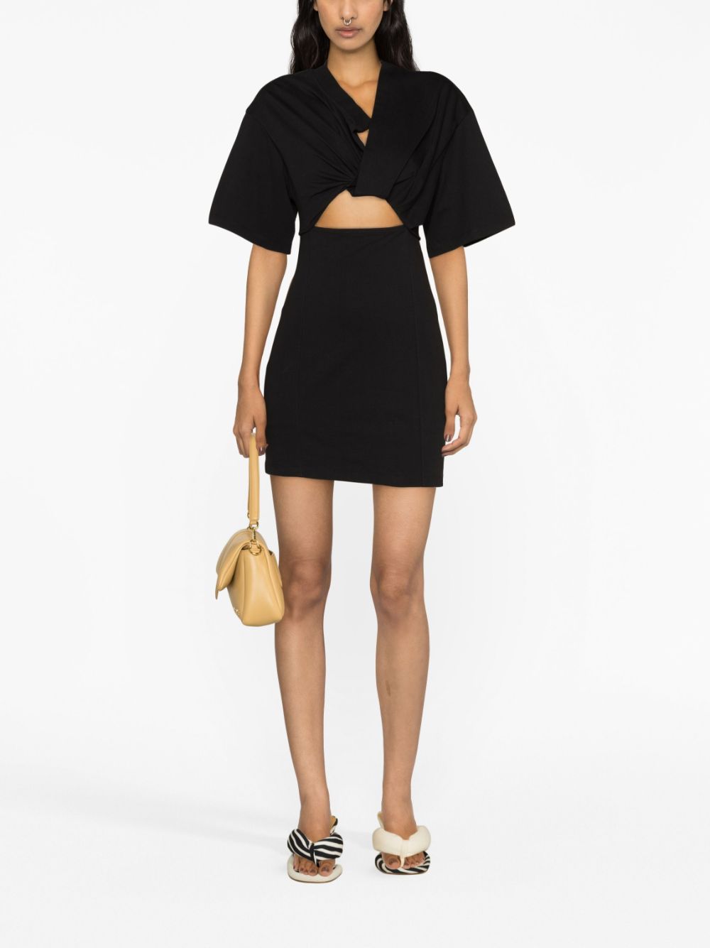 Jacquemus La Robe T-Shirt Bahia mini-jurk - Zwart