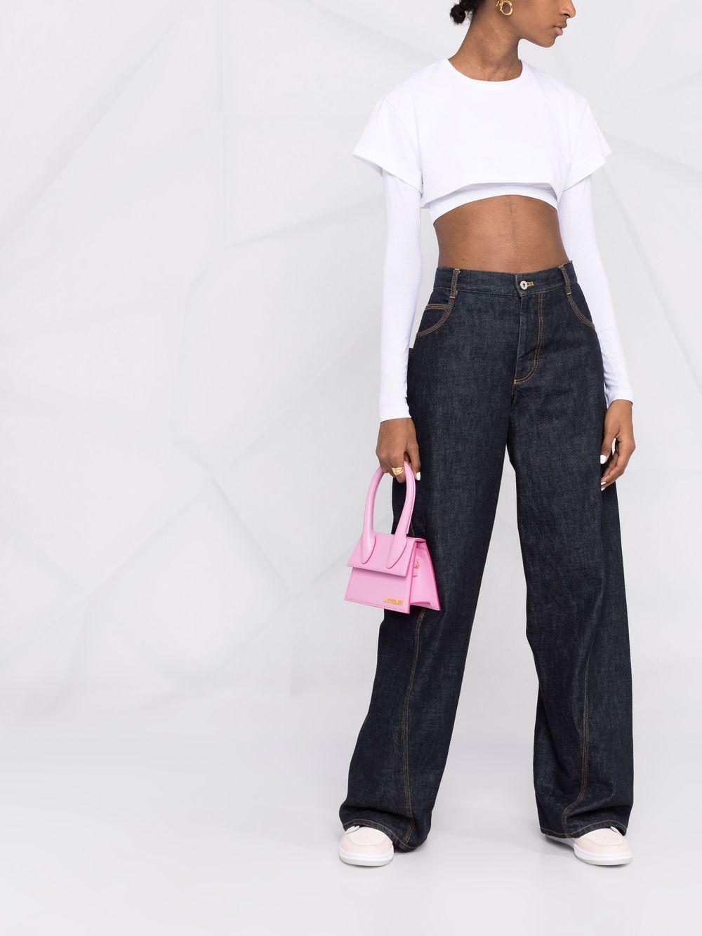 Jacquemus Le Double T-shirt gelaagde top - Wit