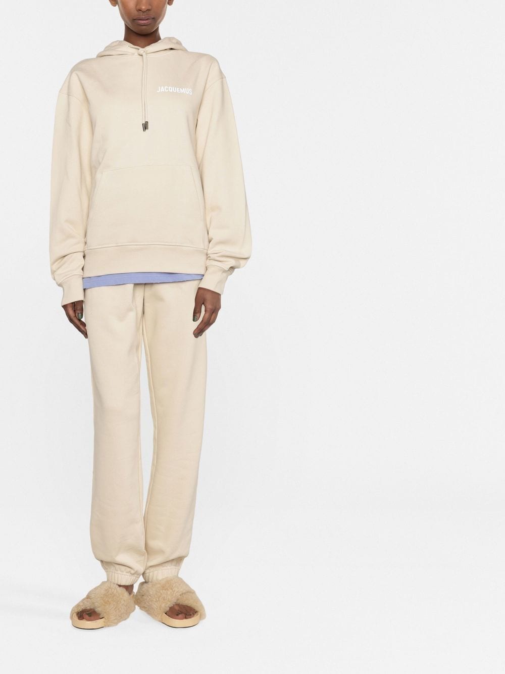 Jacquemus Le Sweatshirt Jacquemus hoodie met print - Beige