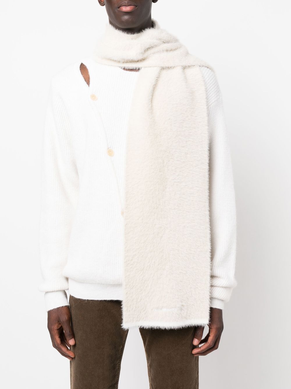 Jacquemus Sjaal met geborduurd logo - Beige