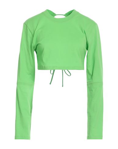 Jacquemus Woman T-shirt Green Size XS Cotton