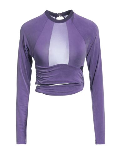 Jacquemus Woman T-shirt Purple Size L Cupro, Elastane