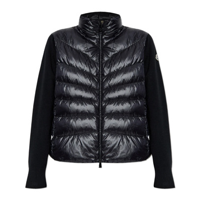 Jas met logo Moncler , Black , Dames