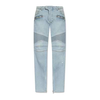 Jeans met logo Balmain , Blue , Heren