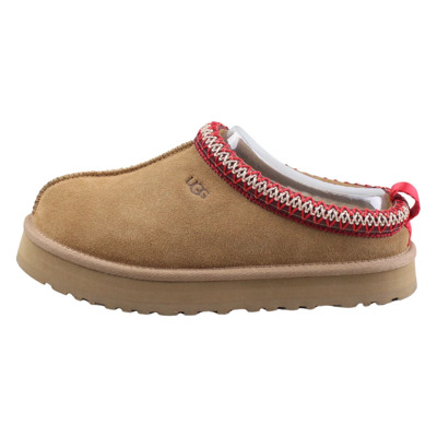 Kastanje Slipper met Gebreid Detail UGG , Brown , Dames